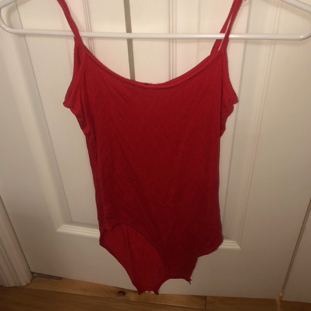 red bodysuit size 4